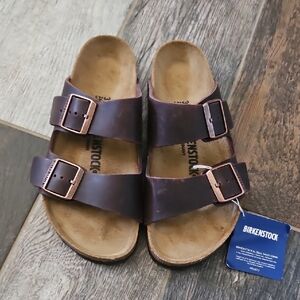 Birkenstock Dark Brown Leather Arizona Sandals